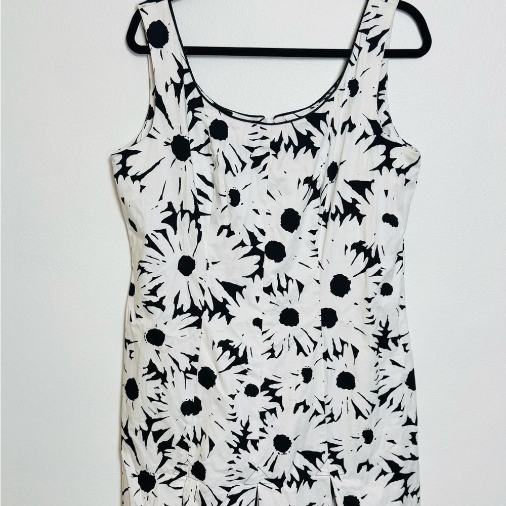 Talbot’s Black and White Floral Sleeveless Fit and Flare Dress size 14. Plus - Picture 7 of 10